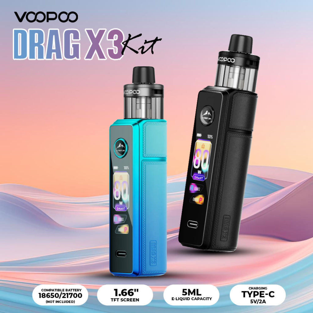 Voopoo Drag X3 Kit - *NEW* Heavy Heads MN Voopoo Drag X3 Kit - *NEW* Heavy Heads MN