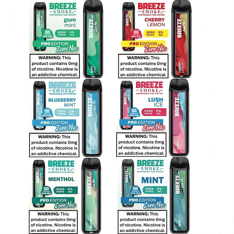 Breeze Smoke Pro Edition 2k Disposable *Zero Nic* – Heavy Heads MN