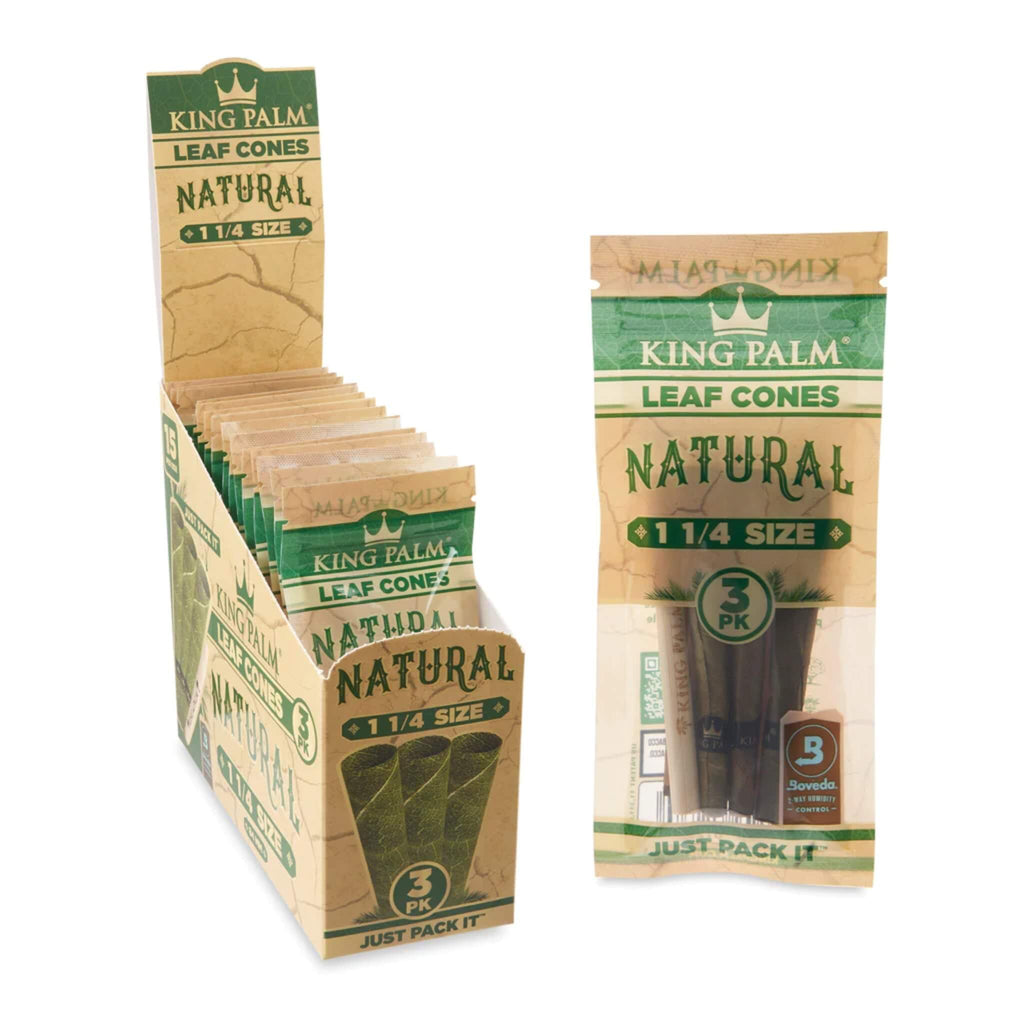 King Palm Natural - 3pk - Pre-Rolled Palm Cones - Heavy Heads MN