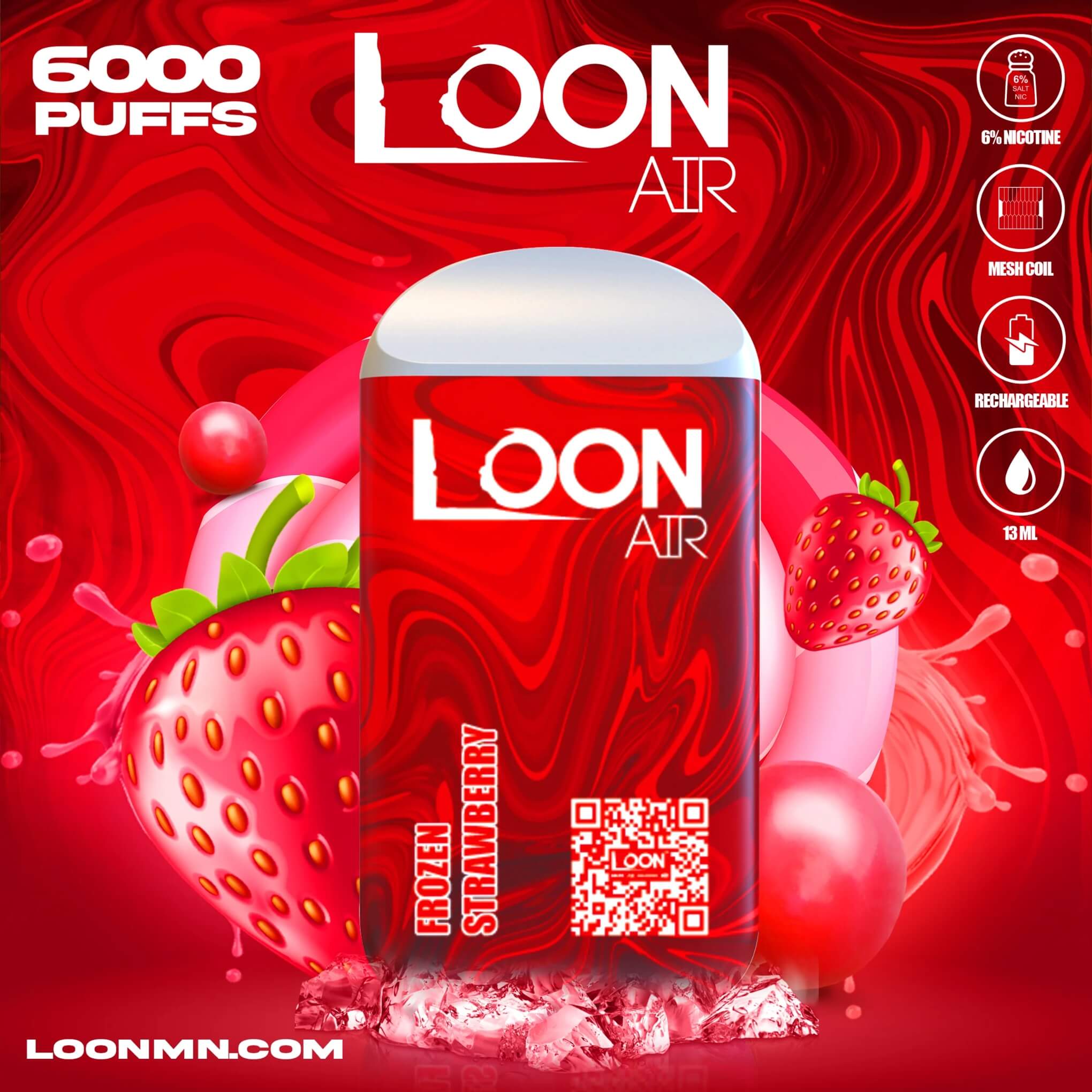 LOON AIR 6000 PUFF DISPOSABLE - Heavy Heads MN LOON AIR 6000 PUFF DISPOSABLE - Heavy Heads MN