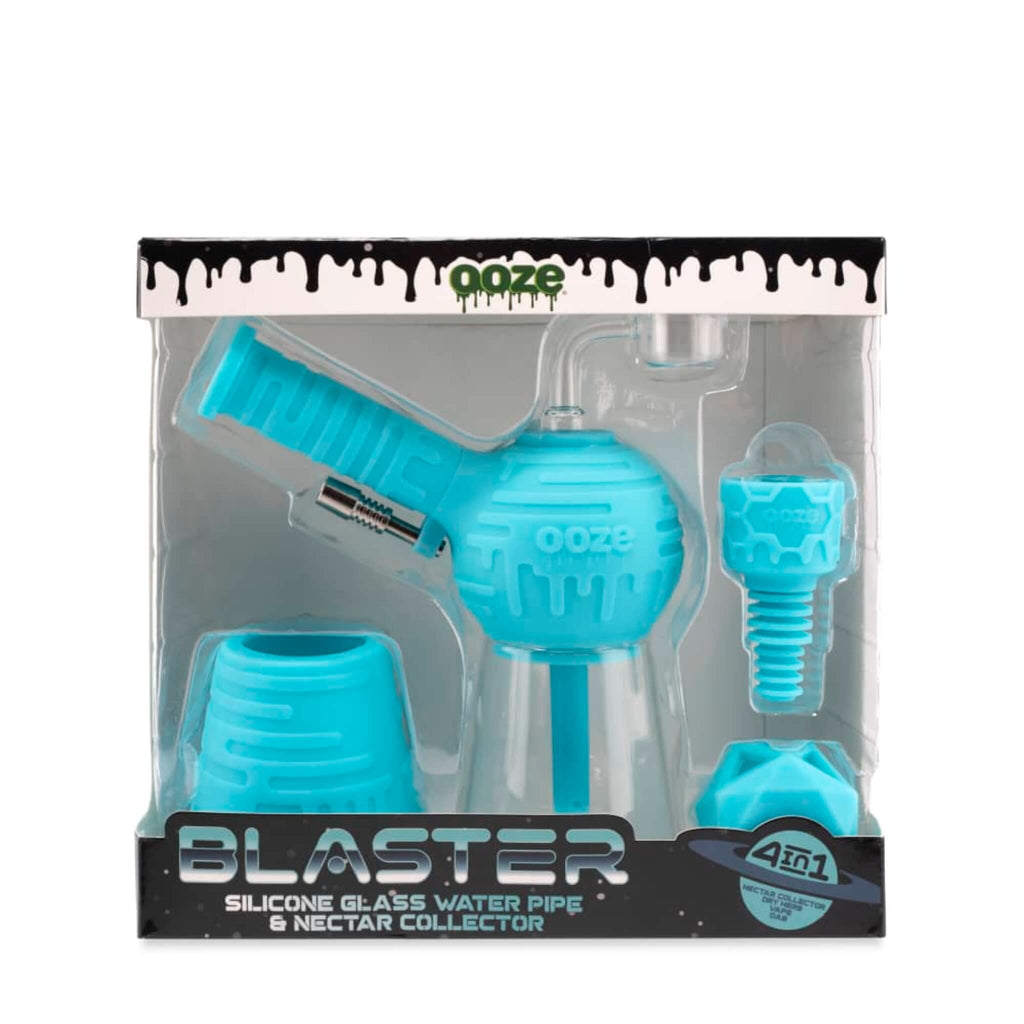 Ooze Blaster Silicone Glass 4-in-1 Hybrid Water Pipe and Dab Straw - Heavy Heads MN