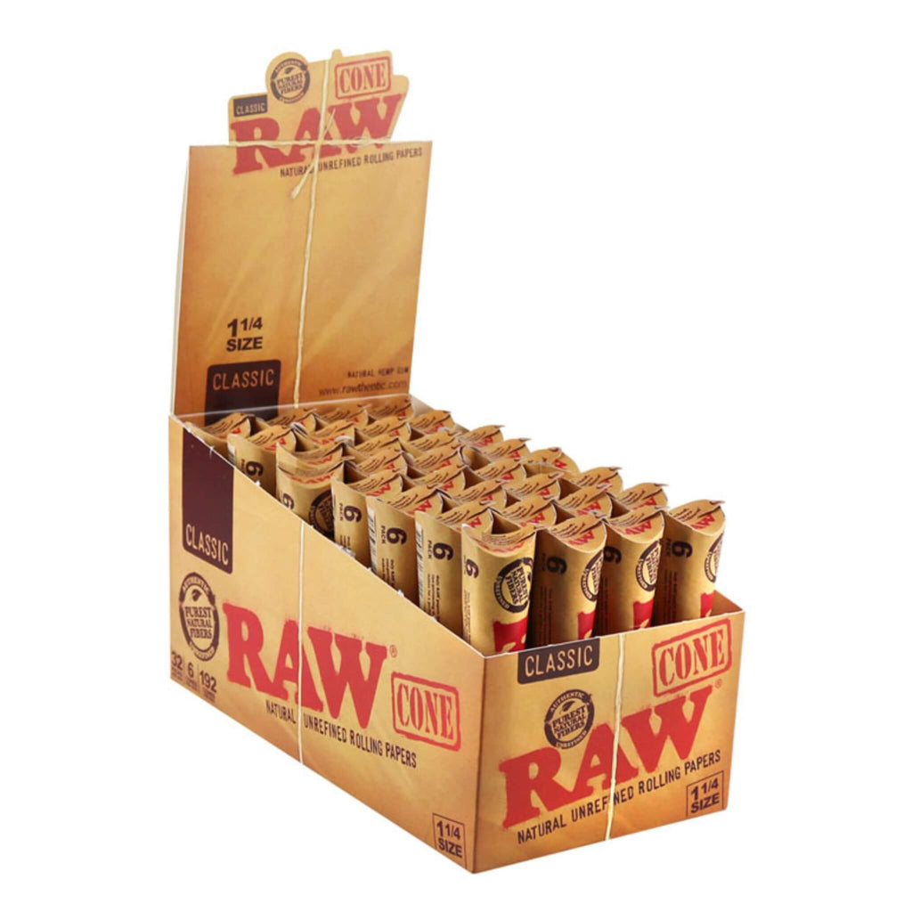Raw Classic Pre-Rolled Cones | 32pc Display - Heavy Heads MN
