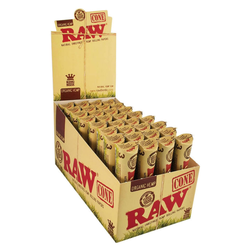 Raw Organic Hemp Pre-Rolled Cones | 32pc Display - Heavy Heads MN